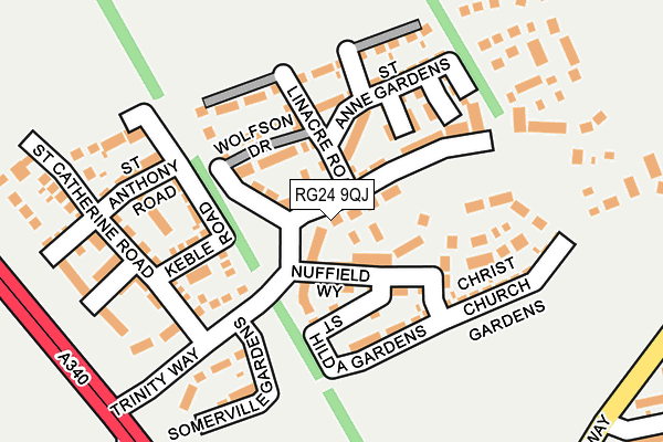 RG24 9QJ map - OS OpenMap – Local (Ordnance Survey) RG24 9QJ map - OS OpenMap – Local (Ordnance Survey)