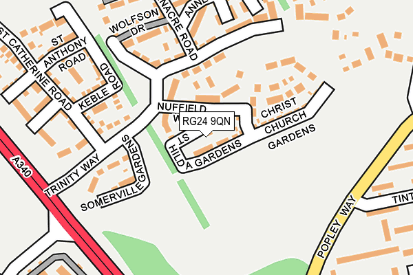 RG24 9QN map - OS OpenMap – Local (Ordnance Survey) RG24 9QN map - OS OpenMap – Local (Ordnance Survey)