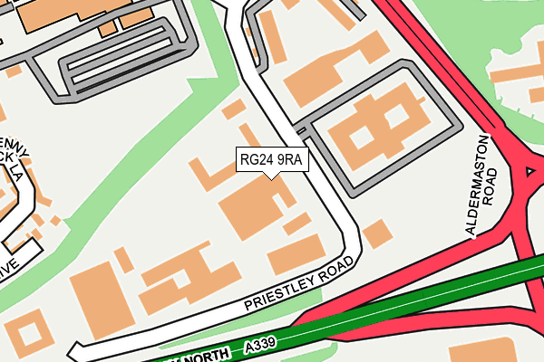 RG24 9RA map - OS OpenMap – Local (Ordnance Survey) RG24 9RA map - OS OpenMap – Local (Ordnance Survey)