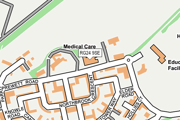 RG24 9SE map - OS OpenMap – Local (Ordnance Survey) RG24 9SE map - OS OpenMap – Local (Ordnance Survey)
