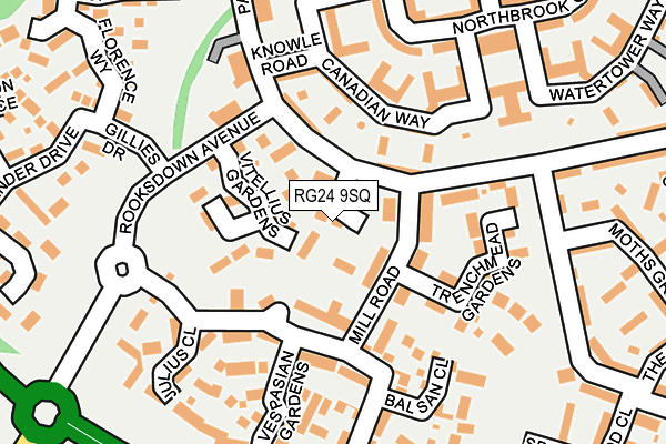 RG24 9SQ map - OS OpenMap – Local (Ordnance Survey) RG24 9SQ map - OS OpenMap – Local (Ordnance Survey)
