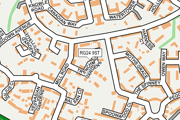 RG24 9ST map - OS OpenMap – Local (Ordnance Survey) RG24 9ST map - OS OpenMap – Local (Ordnance Survey)