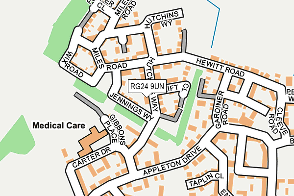 RG24 9UN map - OS OpenMap – Local (Ordnance Survey) RG24 9UN map - OS OpenMap – Local (Ordnance Survey)