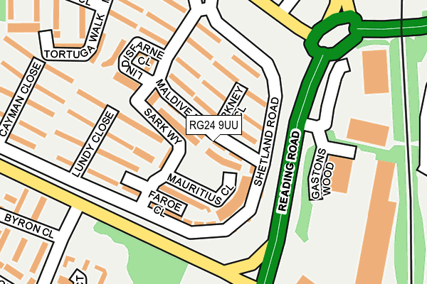 RG24 9UU map - OS OpenMap – Local (Ordnance Survey) RG24 9UU map - OS OpenMap – Local (Ordnance Survey)