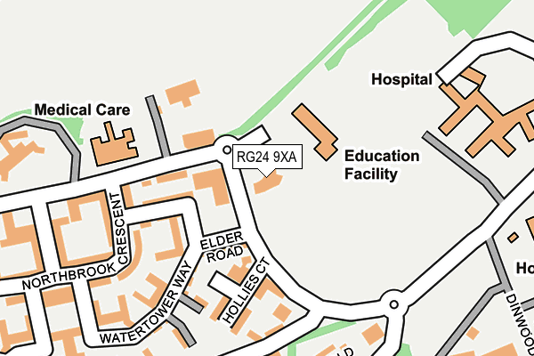 RG24 9XA map - OS OpenMap – Local (Ordnance Survey) RG24 9XA map - OS OpenMap – Local (Ordnance Survey)