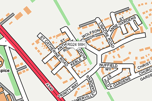 RG24 9XH map - OS OpenMap – Local (Ordnance Survey) RG24 9XH map - OS OpenMap – Local (Ordnance Survey)