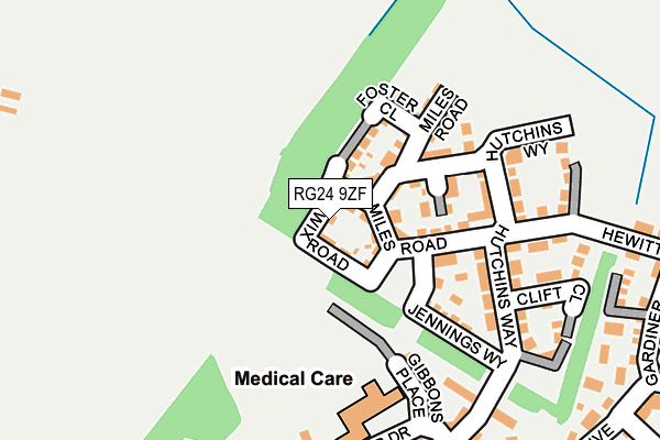 RG24 9ZF map - OS OpenMap – Local (Ordnance Survey) RG24 9ZF map - OS OpenMap – Local (Ordnance Survey)
