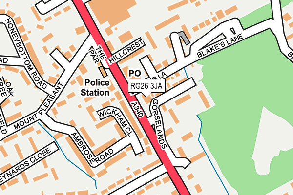 RG26 3JA map - OS OpenMap – Local (Ordnance Survey) RG26 3JA map - OS OpenMap – Local (Ordnance Survey)