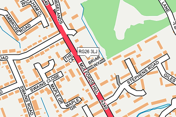 RG26 3LJ map - OS OpenMap – Local (Ordnance Survey) RG26 3LJ map - OS OpenMap – Local (Ordnance Survey)