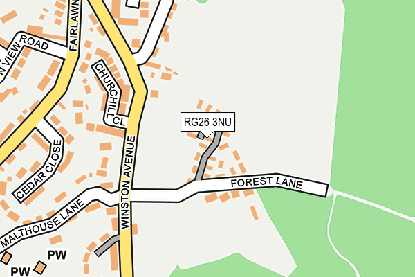 RG26 3NU map - OS OpenMap – Local (Ordnance Survey) RG26 3NU map - OS OpenMap – Local (Ordnance Survey)