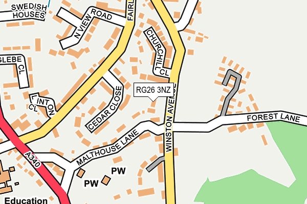 RG26 3NZ map - OS OpenMap – Local (Ordnance Survey) RG26 3NZ map - OS OpenMap – Local (Ordnance Survey)