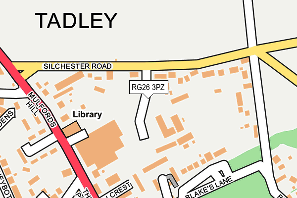RG26 3PZ map - OS OpenMap – Local (Ordnance Survey) RG26 3PZ map - OS OpenMap – Local (Ordnance Survey)