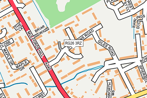 RG26 3RZ map - OS OpenMap – Local (Ordnance Survey) RG26 3RZ map - OS OpenMap – Local (Ordnance Survey)