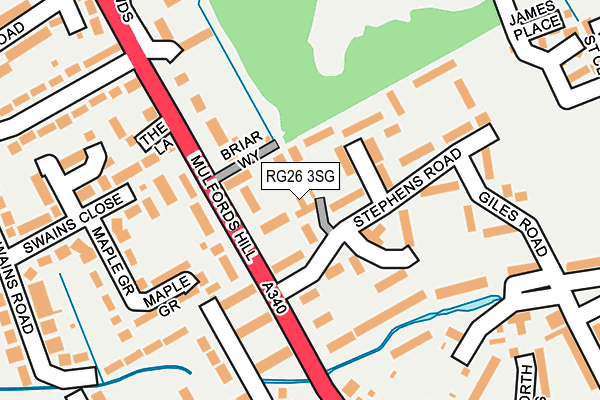 RG26 3SG map - OS OpenMap – Local (Ordnance Survey) RG26 3SG map - OS OpenMap – Local (Ordnance Survey)