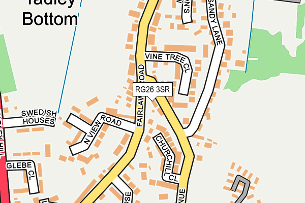 RG26 3SR map - OS OpenMap – Local (Ordnance Survey) RG26 3SR map - OS OpenMap – Local (Ordnance Survey)
