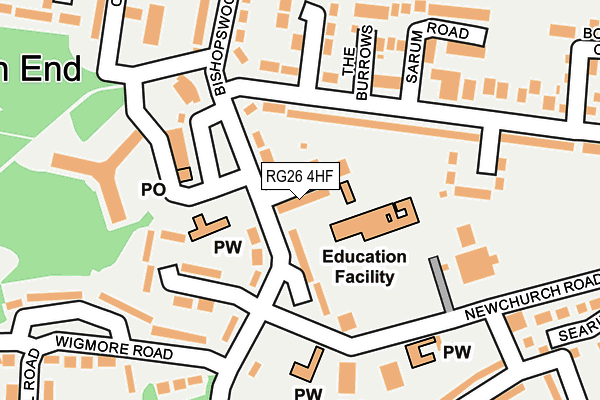 RG26 4HF map - OS OpenMap – Local (Ordnance Survey) RG26 4HF map - OS OpenMap – Local (Ordnance Survey)