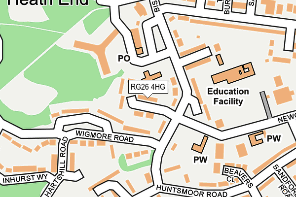 RG26 4HG map - OS OpenMap – Local (Ordnance Survey) RG26 4HG map - OS OpenMap – Local (Ordnance Survey)