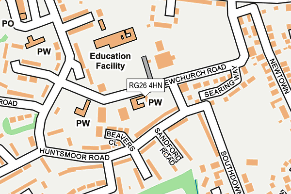 RG26 4HN map - OS OpenMap – Local (Ordnance Survey) RG26 4HN map - OS OpenMap – Local (Ordnance Survey)