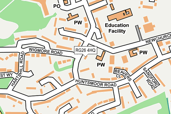 RG26 4HQ map - OS OpenMap – Local (Ordnance Survey) RG26 4HQ map - OS OpenMap – Local (Ordnance Survey)