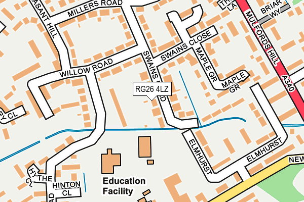 RG26 4LZ map - OS OpenMap – Local (Ordnance Survey) RG26 4LZ map - OS OpenMap – Local (Ordnance Survey)