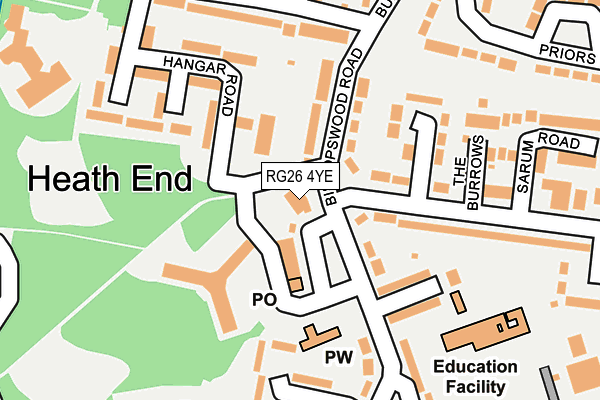 RG26 4YE map - OS OpenMap – Local (Ordnance Survey) RG26 4YE map - OS OpenMap – Local (Ordnance Survey)