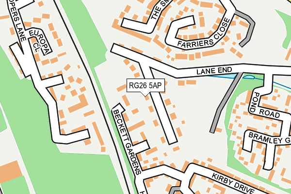 RG26 5AP map - OS OpenMap – Local (Ordnance Survey) RG26 5AP map - OS OpenMap – Local (Ordnance Survey)