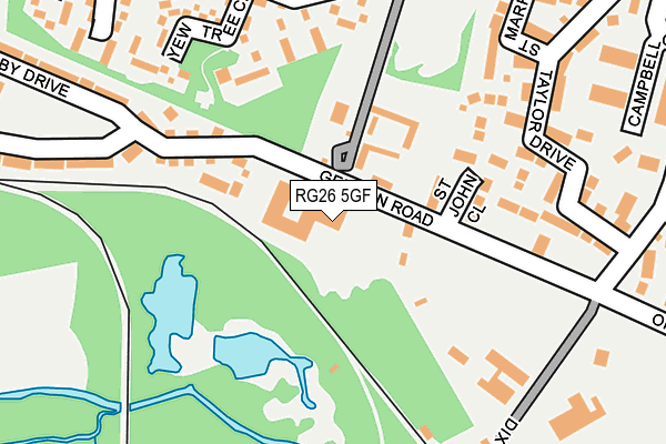 RG26 5GF map - OS OpenMap – Local (Ordnance Survey) RG26 5GF map - OS OpenMap – Local (Ordnance Survey)