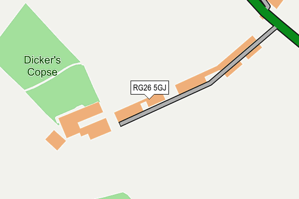 RG26 5GJ map - OS OpenMap – Local (Ordnance Survey) RG26 5GJ map - OS OpenMap – Local (Ordnance Survey)