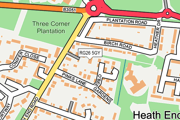 RG26 5GY map - OS OpenMap – Local (Ordnance Survey) RG26 5GY map - OS OpenMap – Local (Ordnance Survey)