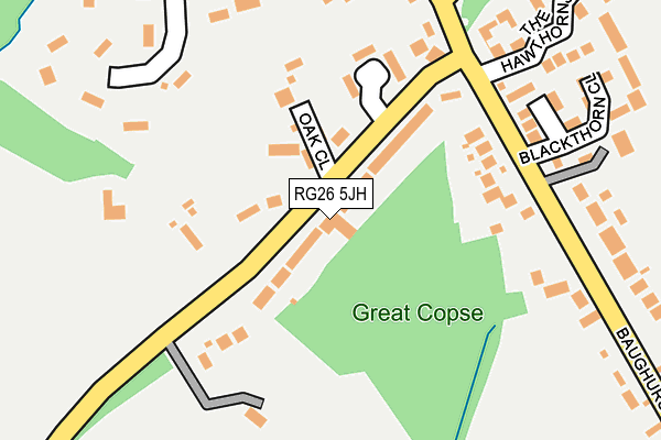 RG26 5JH map - OS OpenMap – Local (Ordnance Survey) RG26 5JH map - OS OpenMap – Local (Ordnance Survey)