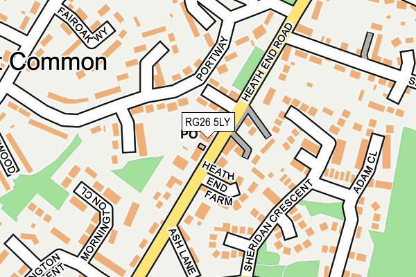 RG26 5LY map - OS OpenMap – Local (Ordnance Survey) RG26 5LY map - OS OpenMap – Local (Ordnance Survey)