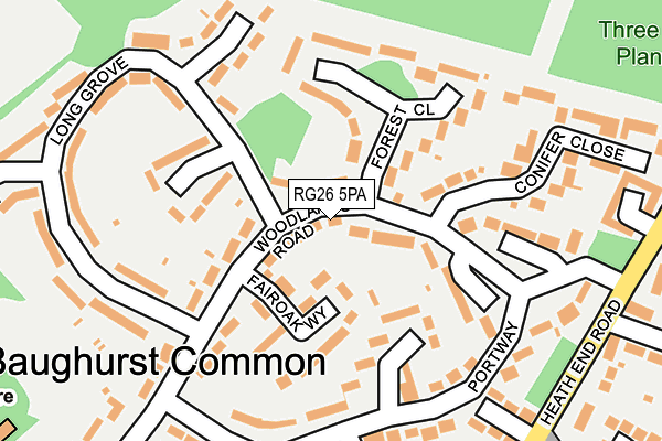 RG26 5PA map - OS OpenMap – Local (Ordnance Survey) RG26 5PA map - OS OpenMap – Local (Ordnance Survey)