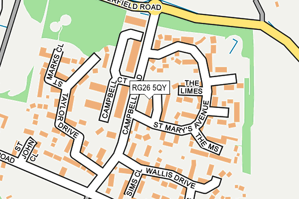 RG26 5QY map - OS OpenMap – Local (Ordnance Survey) RG26 5QY map - OS OpenMap – Local (Ordnance Survey)
