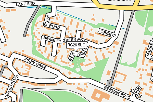 RG26 5UQ map - OS OpenMap – Local (Ordnance Survey)