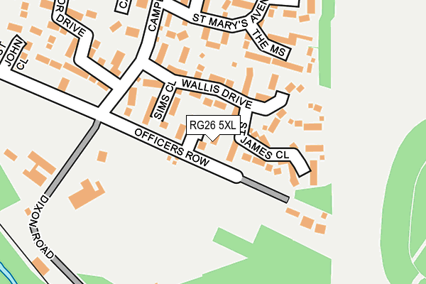 RG26 5XL map - OS OpenMap – Local (Ordnance Survey) RG26 5XL map - OS OpenMap – Local (Ordnance Survey)