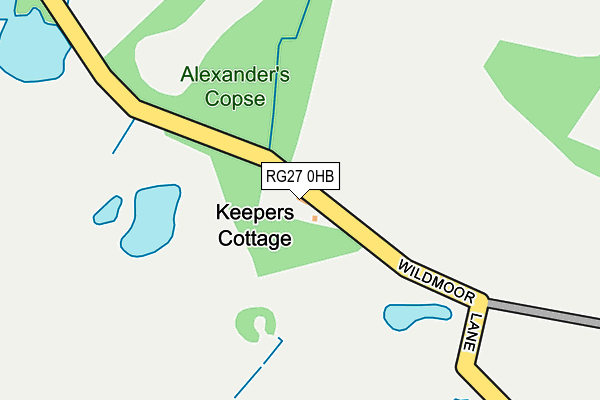 RG27 0HB map - OS OpenMap – Local (Ordnance Survey) RG27 0HB map - OS OpenMap – Local (Ordnance Survey)