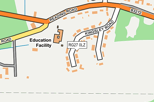 RG27 0LZ map - OS OpenMap – Local (Ordnance Survey) RG27 0LZ map - OS OpenMap – Local (Ordnance Survey)