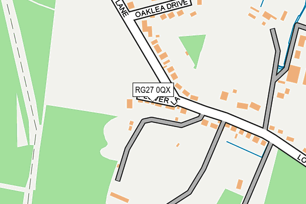 RG27 0QX map - OS OpenMap – Local (Ordnance Survey) RG27 0QX map - OS OpenMap – Local (Ordnance Survey)