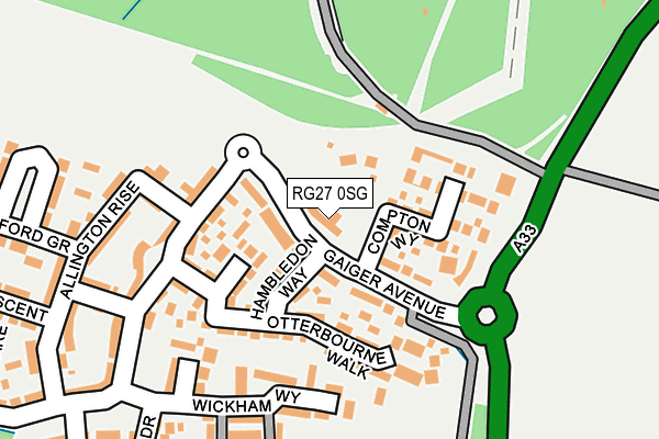RG27 0SG map - OS OpenMap – Local (Ordnance Survey) RG27 0SG map - OS OpenMap – Local (Ordnance Survey)