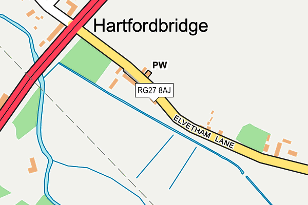 RG27 8AJ map - OS OpenMap – Local (Ordnance Survey) RG27 8AJ map - OS OpenMap – Local (Ordnance Survey)