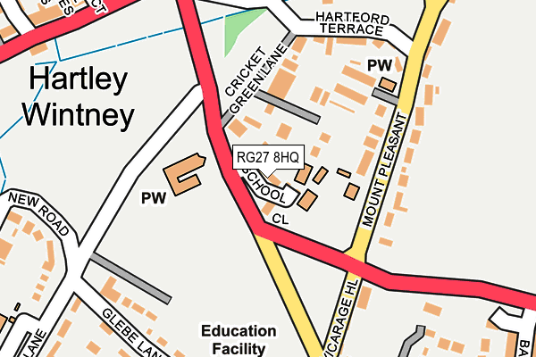 RG27 8HQ map - OS OpenMap – Local (Ordnance Survey) RG27 8HQ map - OS OpenMap – Local (Ordnance Survey)