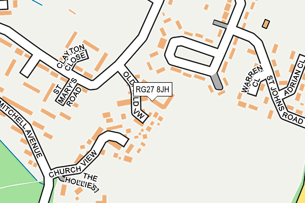 RG27 8JH map - OS OpenMap – Local (Ordnance Survey) RG27 8JH map - OS OpenMap – Local (Ordnance Survey)