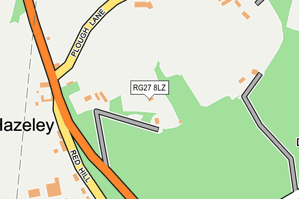 RG27 8LZ map - OS OpenMap – Local (Ordnance Survey) RG27 8LZ map - OS OpenMap – Local (Ordnance Survey)