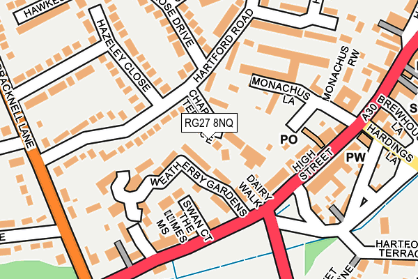 RG27 8NQ map - OS OpenMap – Local (Ordnance Survey) RG27 8NQ map - OS OpenMap – Local (Ordnance Survey)