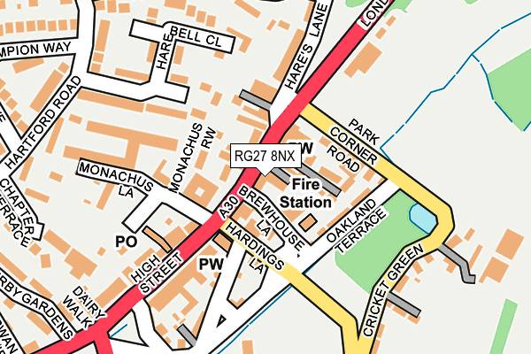 RG27 8NX map - OS OpenMap – Local (Ordnance Survey) RG27 8NX map - OS OpenMap – Local (Ordnance Survey)