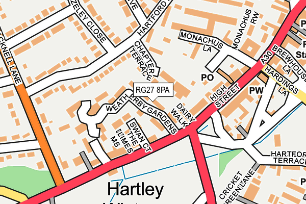RG27 8PA map - OS OpenMap – Local (Ordnance Survey) RG27 8PA map - OS OpenMap – Local (Ordnance Survey)