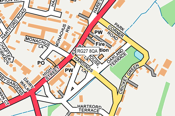 RG27 8QA map - OS OpenMap – Local (Ordnance Survey) RG27 8QA map - OS OpenMap – Local (Ordnance Survey)