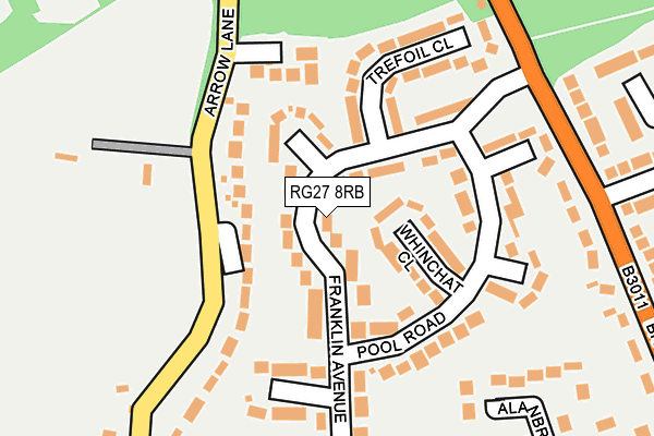 RG27 8RB map - OS OpenMap – Local (Ordnance Survey) RG27 8RB map - OS OpenMap – Local (Ordnance Survey)
