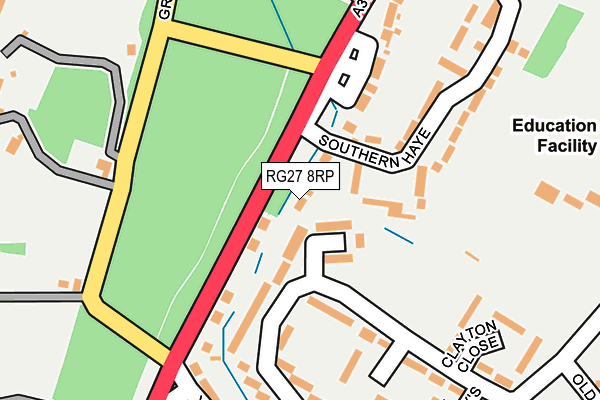 RG27 8RP map - OS OpenMap – Local (Ordnance Survey)