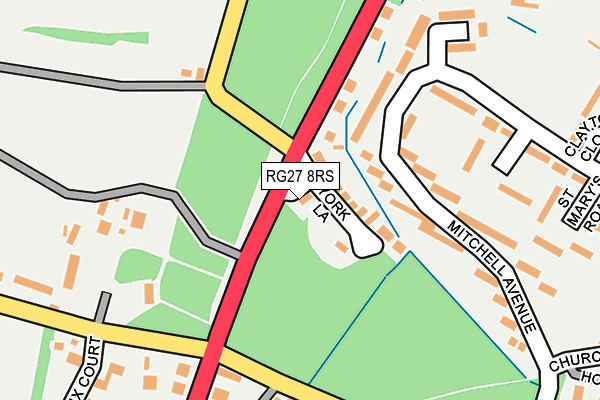 RG27 8RS map - OS OpenMap – Local (Ordnance Survey) RG27 8RS map - OS OpenMap – Local (Ordnance Survey)